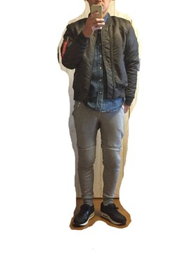 「And A（アンドエー）のアイテム（ジャケット/アウター）」を使った、kochaさん（メンズ・180cm）の春コーディネート