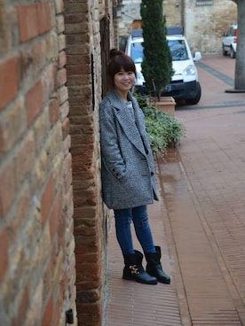 「LOWRYS FARM（ローリーズファーム）のアイテム（ピーコート、その他）」を使った、Jessicaさん（レディース・153cm）の夏コーディネート