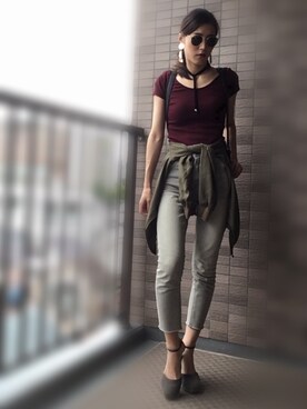 「チョーカー」｜emiさん（レディース・166cm）の秋コーディネート