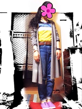 「チャイハネ（チャイハネ）のアイテム（キャミソール）」を使った、はる🌞さん（レディース・155cm）の春コーディネート