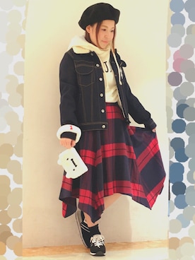 「アイテム（スマホケース/カバー）」を使った、Rydia.wwl-M.Yさん（レディース・153cm）の秋コーディネート