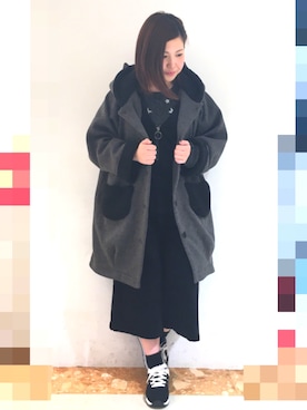 「アイテム（オールインワン・サロペット）」を使った、Rydia.wwl-M.Yさん（レディース・153cm）の冬コーディネート