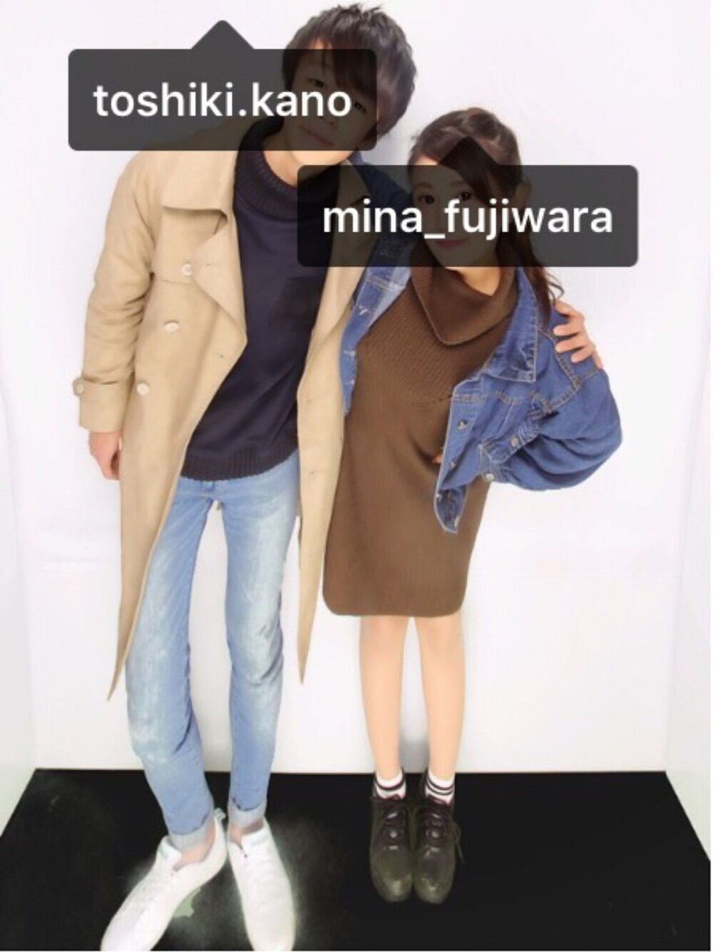 「デート服、ラフ、三宮、ととみみ」｜「LOWRYS FARMの5ゲージアゼタートルプルオーバーロングスリーブ　708530（ニット/セーター、グリーン系）」を使った、mina☀️さん（レディース・151cm）の冬コーディネートの1枚目の写真