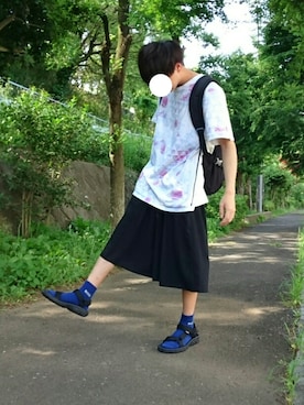 「THE TEST（ザ テスト）のアイテム（トップス）」を使った、まっしゅとみー。さん（メンズ・168cm）の春コーディネート