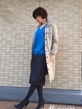 「ユニクロニット」｜みずきMizukiさん（レディース・161cm）の秋コーディネート