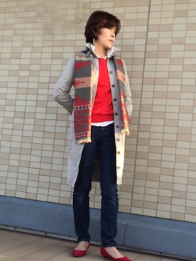 「ユニクロニット」｜みずきMizukiさん（レディース・161cm）の秋コーディネート