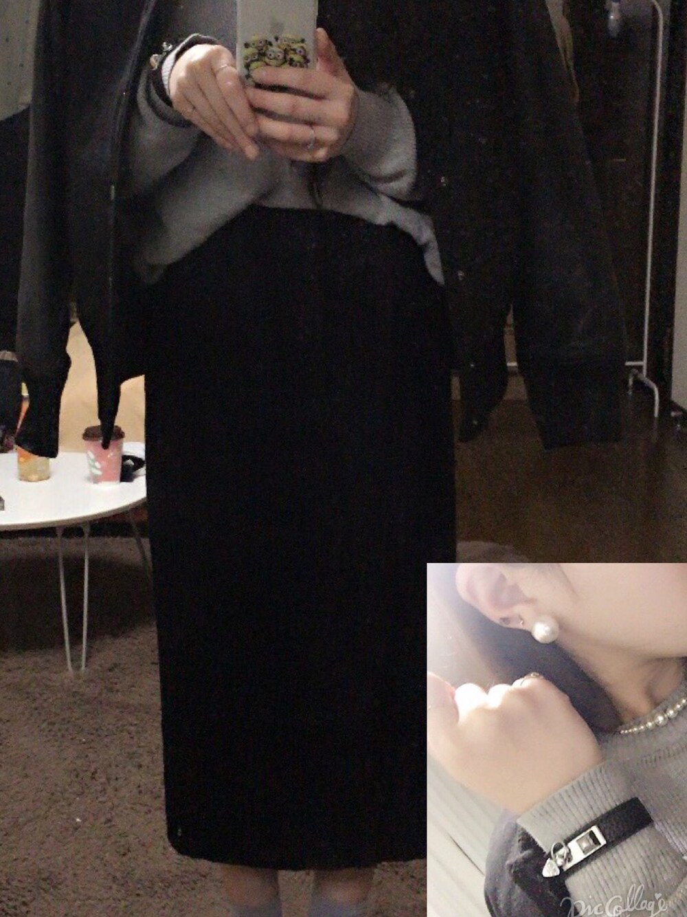 「ZIP FIVEのアイテム（ブルゾン、ブラック系）」を使った、shipoyanさん（レディース・156cm）の冬コーディネートの1枚目の写真