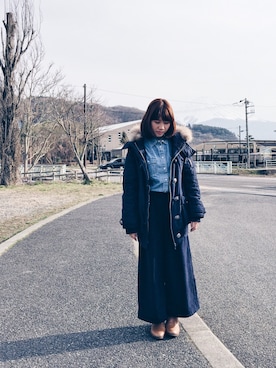 「amai（-）のアイテム」を使った、Jasmine Chenさん（レディース・153cm）の春コーディネート