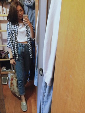 「アイテム（その他シューズ、グレー系）」を使った、Traztracyさん（レディース・161cm）の春コーディネート