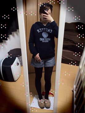 「MERCURYDUO（マーキュリーデュオ）のアイテム（ヘアアクセサリー）」を使った、CHIさん（レディース・158cm）の春コーディネート