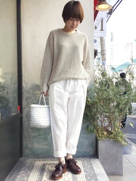 「JOURNAL STANDARD LUXE（ジャーナルスタンダード　ラックス）のアイテム」を使った、journal standard luxe QUARTERLY青山店スタッフさん（レディース・163cm）の春コーディネート