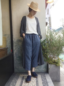 「JOURNAL STANDARD LUXE（ジャーナルスタンダード　ラックス）のアイテム」を使った、journal standard luxe QUARTERLY青山店スタッフさん（レディース・163cm）の夏コーディネート