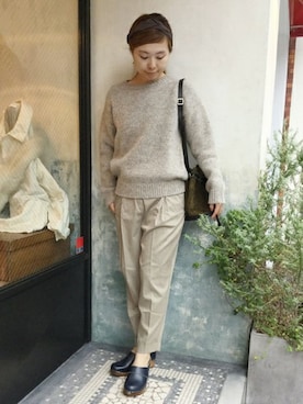 「JOURNAL STANDARD LUXE（ジャーナルスタンダード　ラックス）のアイテム」を使った、journal standard luxe QUARTERLY青山店スタッフさん（レディース・161cm）の冬コーディネート