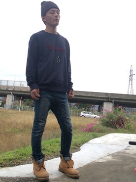 「BACK NUMBER（バックナンバー）のアイテム（スウェット）」を使った、Rad  Studio Designさん（メンズ・171cm）の秋コーディネート