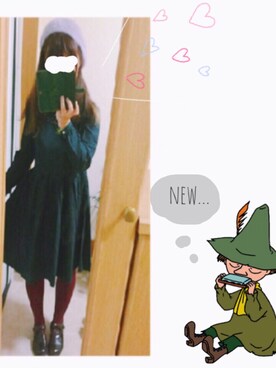 「B.L.U.E（ビーエルユーイー）のアイテム（ワンピース/ドレス）」を使った、suzuさん（レディース・153cm）の秋コーディネート