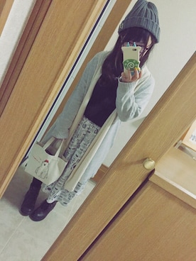 「B.L.U.E（ビーエルユーイー）のアイテム（ブーツ）」を使った、suzuさん（レディース・153cm）の冬コーディネート