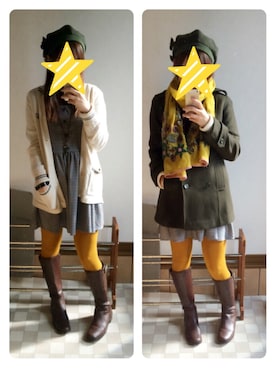 「MICHEL KLEIN（ミッシェル・クラン）のアイテム（ピーコート）」を使った、chaiさん（レディース・159cm）の冬コーディネート