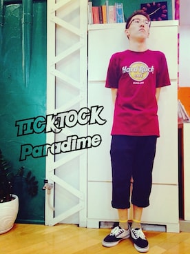 「Hard rock cafe」｜TICK-TOCK Paradimeさん（メンズ・170cm）の秋コーディネート