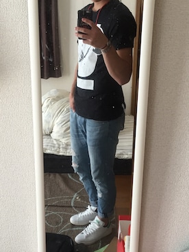 「アイテム（バングル/リストバンド）」を使った、けんさん（メンズ・178cm・20代）の夏コーディネート