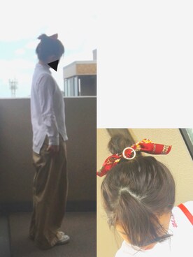 「アイテム（ヘアゴム）」を使った、MinAさん（レディース・155cm・10代）の秋コーディネート
