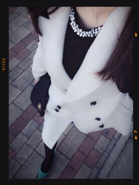 「LILY BROWN（リリーブラウン）のアイテム（チェスターコート）」を使った、nakさん（レディース・161cm）の冬コーディネート