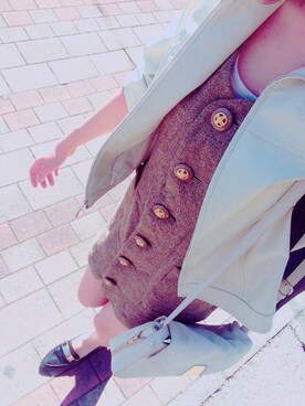 「アイテム（ドレス、ブラウン系）」を使った、nakさん（レディース・161cm）の秋コーディネート