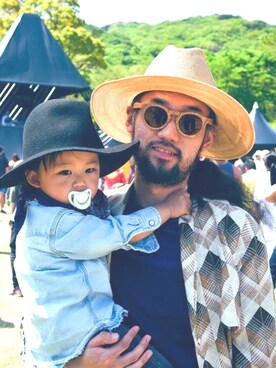 「CPH（シーピーエイチ）のアイテム（帽子）」を使った、HBKさん（キッズ・90cm）の夏コーディネート