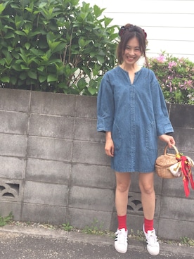 「ハグマグ」｜「アイテム（ワンピース/ドレス）」を使った、あみぃ さん（レディース・163cm）の春コーディネート