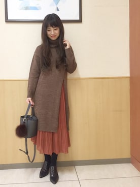 あみぃ さん（レディース・163cm）の冬コーディネート