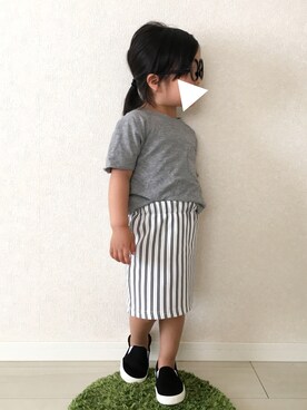 「ヒラキ（ヒラキ）のアイテム（トップス）」を使った、hiさん（キッズ・100cm）の春コーディネート