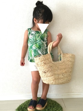 「OSHKOSH（オシュコシュ）のアイテム（サンダル）」を使った、hiさん（キッズ・100cm）の夏コーディネート