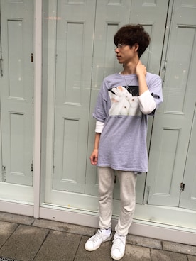 「アイテム（ソックス/靴下）」を使った、atsuki+さん（メンズ・174cm・10代）の夏コーディネート