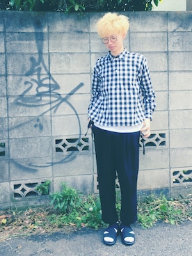 「And A（アンドエー）のアイテム」を使った、atsuki+さん（メンズ・174cm）の春コーディネート