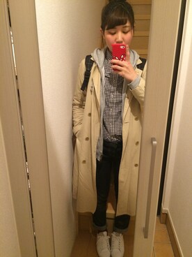 「B.L.U.E（ビーエルユーイー）のアイテム（バッグ）」を使った、りなさん（レディース・161cm）の冬コーディネート