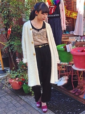 「SUPER（スーパー）のアイテム（トップス）」を使った、みあさん（レディース・163cm）の冬コーディネート