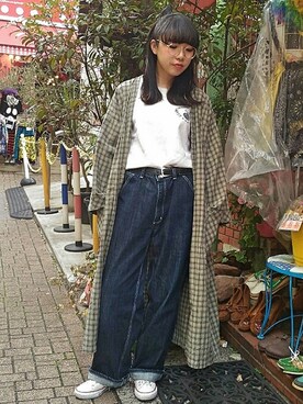 「Panamaboy（パナマボーイ）のアイテム（その他アウター）」を使った、みあさん（レディース・163cm）の冬コーディネート
