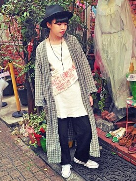「Panamaboy（パナマボーイ）のアイテム（その他アウター）」を使った、みあさん（レディース・163cm）の冬コーディネート