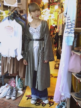 「Panamaboy（パナマボーイ）のアイテム（その他アウター）」を使った、みあさん（レディース・163cm）の秋コーディネート