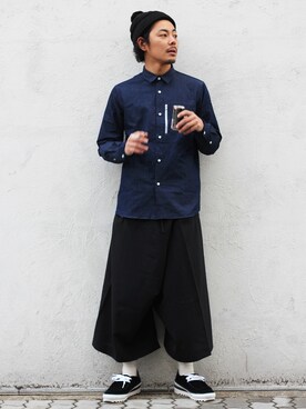 「BLACK&BLUE（ブラックアンドブルー）のアイテム（トップス）」を使った、YUSUKE_WAKAMORIさん（メンズ・178cm）の冬コーディネート