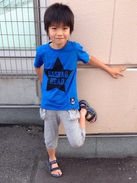 「アイテム（Tシャツ/カットソー）」を使った、イヴさん（キッズ・140cm）の夏コーディネート