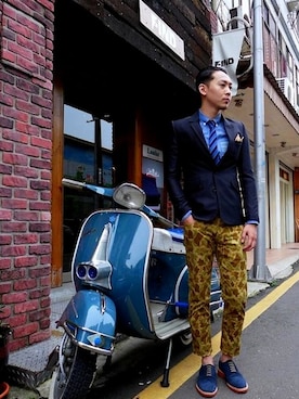 「Loake（ローク）のアイテム」を使った、FINDSHOPさん（メンズ・175cm）の春コーディネート