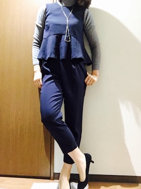 「ORiental TRaffic(ORiental TRaffic)」｜「アイテム（オールインワン・サロペット）」を使った、amamさん（レディース・171cm）の冬コーディネート