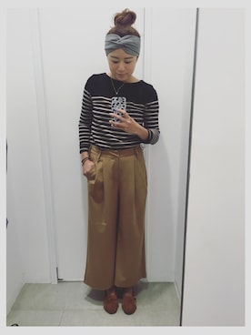「AZUL ENCANTO（アズールエンカント）のアイテム（モカシン/デッキシューズ）」を使った、Mikaさん（レディース・168cm）の春コーディネート