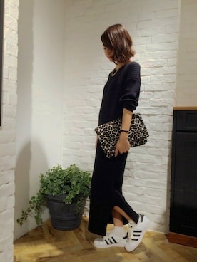 「A part by（アパートバイ）の2WAYパターンクラッチバッグ　569546（クラッチバッグ）」を使った、cocoさん（レディース・158cm）の夏コーディネート