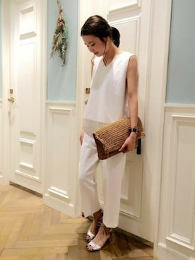 「A part by（アパートバイ）のアイテム（オールインワン・サロペット）」を使った、cocoさん（レディース・158cm）の春コーディネート