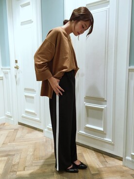 「ボリュームニット」｜「アイテム（パンプス）」を使った、cocoさん（レディース・158cm）の秋コーディネート
