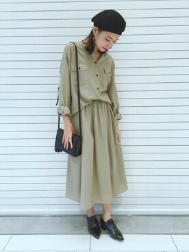 「アパートバイローリーズ」｜「アイテム（ブーティ）」を使った、cocoさん（レディース・158cm）の秋コーディネート