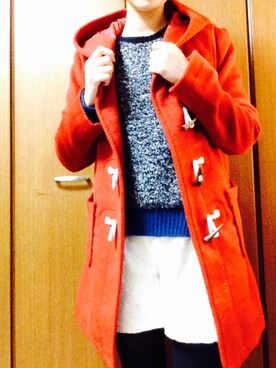 「grove（グローブ）のアイテム（ダッフルコート）」を使った、naaaさん（レディース・156cm）の冬コーディネート