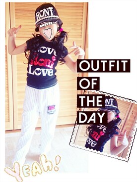 「RONI（ロニィ）のアイテム（帽子）」を使った、chitaroさん（キッズ・127cm）の夏コーディネート