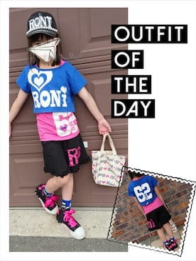 「RONI（ロニィ）のアイテム（帽子）」を使った、chitaroさん（キッズ・127cm）の夏コーディネート